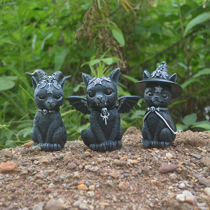 Halloween Magic Cat Resin Craf - Bonsai Garden For Desk review and price