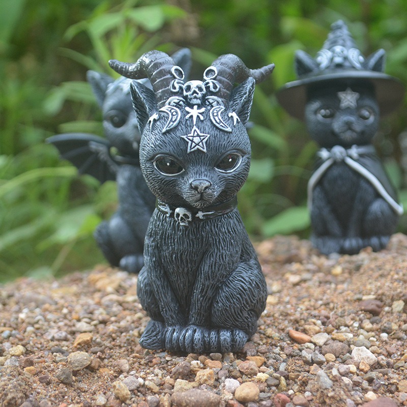 Halloween Magic Cat Resin Craf - Bonsai Garden For Desk review and price