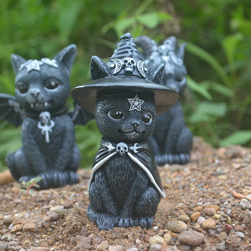 Halloween Magic Cat Resin Craf - Bonsai Garden For Desk review and price