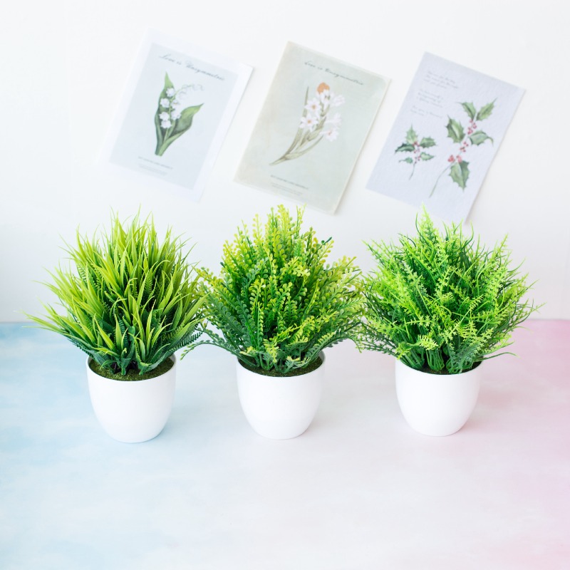 1pc Green Artificial Plants Pl - Bonsai Garden For Desk review and price