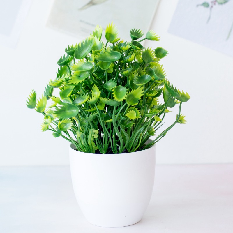 1pc Green Artificial Plants Pl - Bonsai Garden For Desk review and price