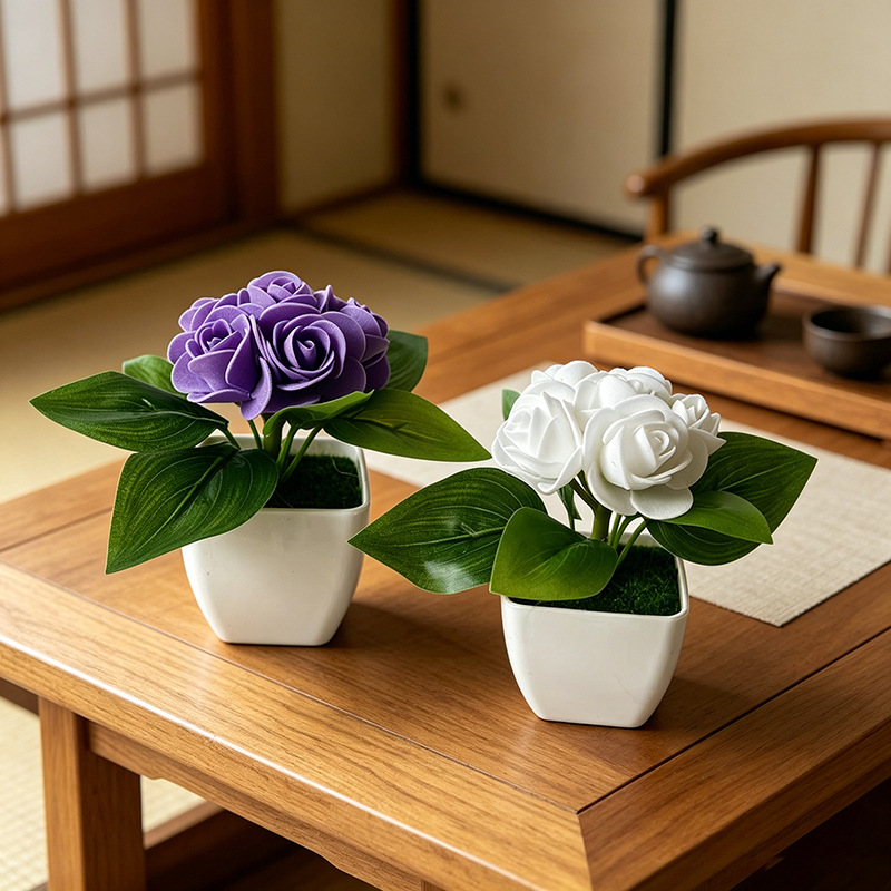 4pcs artificial 6 roses simula - Bonsai Garden Restaurant review and price