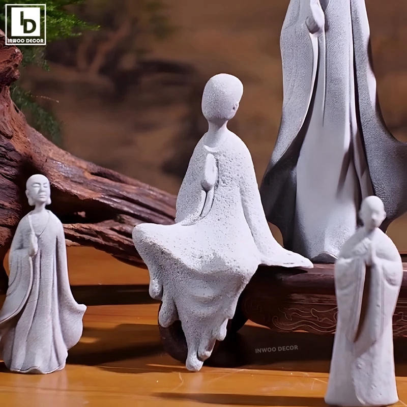 Stone Buddha Statue Little Mon - Bonsai Garden For Desk review and price