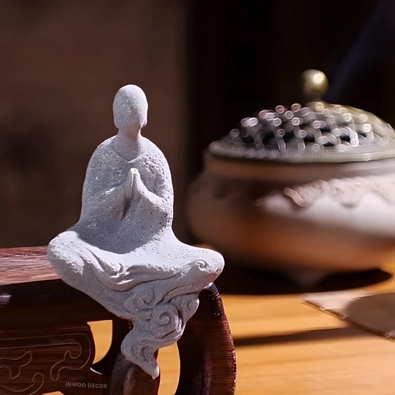 Stone Buddha Statue Little Mon - Bonsai Garden For Desk review and price
