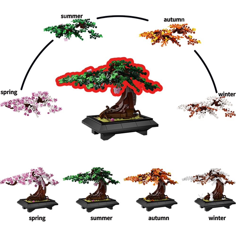 MOC Four Seasons Bonsai Tree B - Bonsai Garden Lego review and price