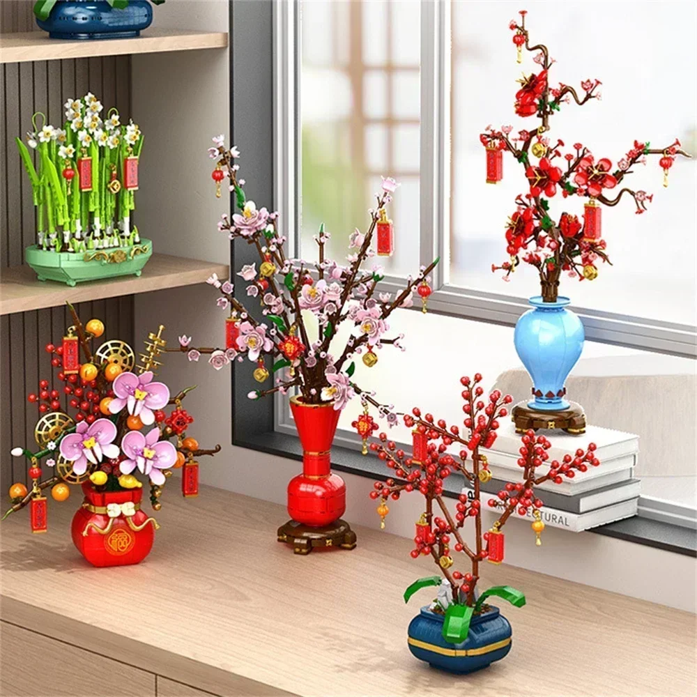 Creative City Bouquet, Peach B - Bonsai Garden Lego review and price