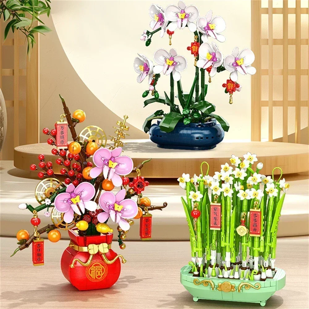 Creative City Bouquet, Peach B - Bonsai Garden Lego review and price