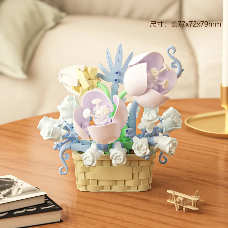 DIY MOC Potted Rose Sunflower  - Bonsai Garden Lego review and price