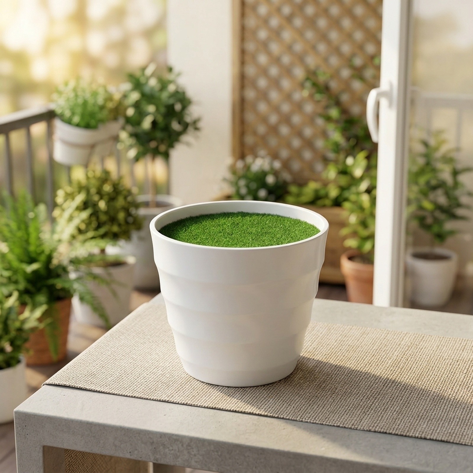 Plastic Lawn Vase with Built-i - Bonsai Garden Restaurant review and price