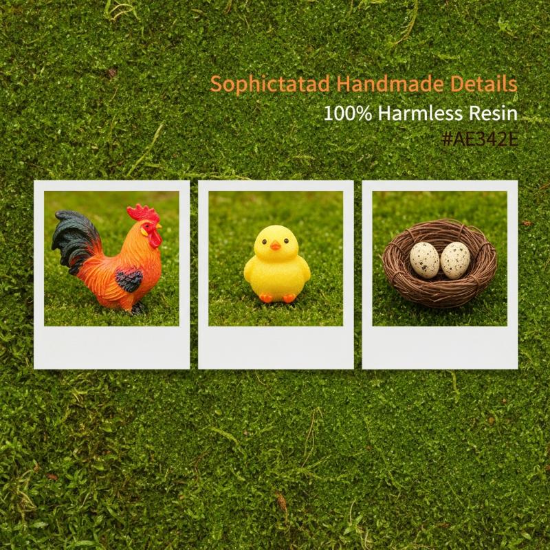 4/5PCS Mini Resin Chicken Fami - Bonsai Garden For Desk review and price