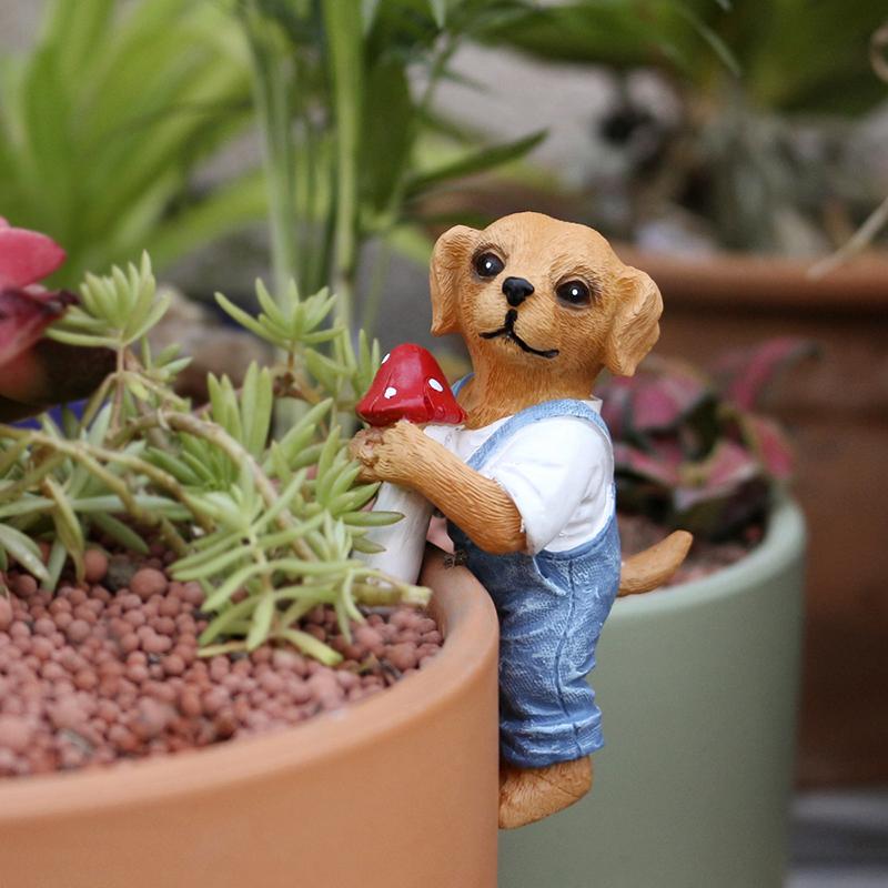 Cute Hanging Dog Figurine Flow - Bonsai Garden Pot review and price