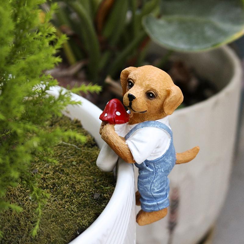 Cute Hanging Dog Figurine Flow - Bonsai Garden Pot review and price