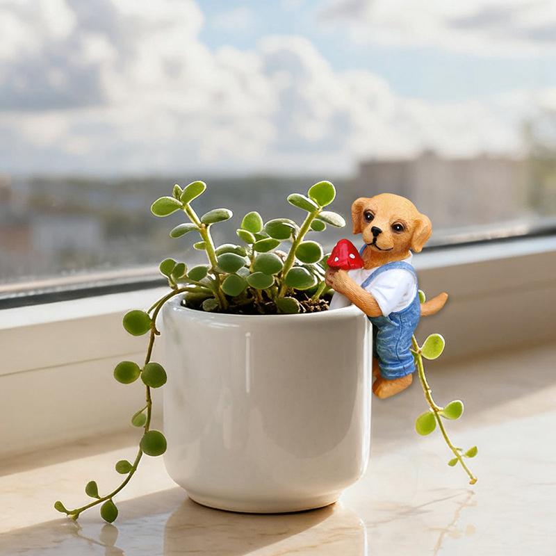 Cute Hanging Dog Figurine Flow - Bonsai Garden Pot review and price