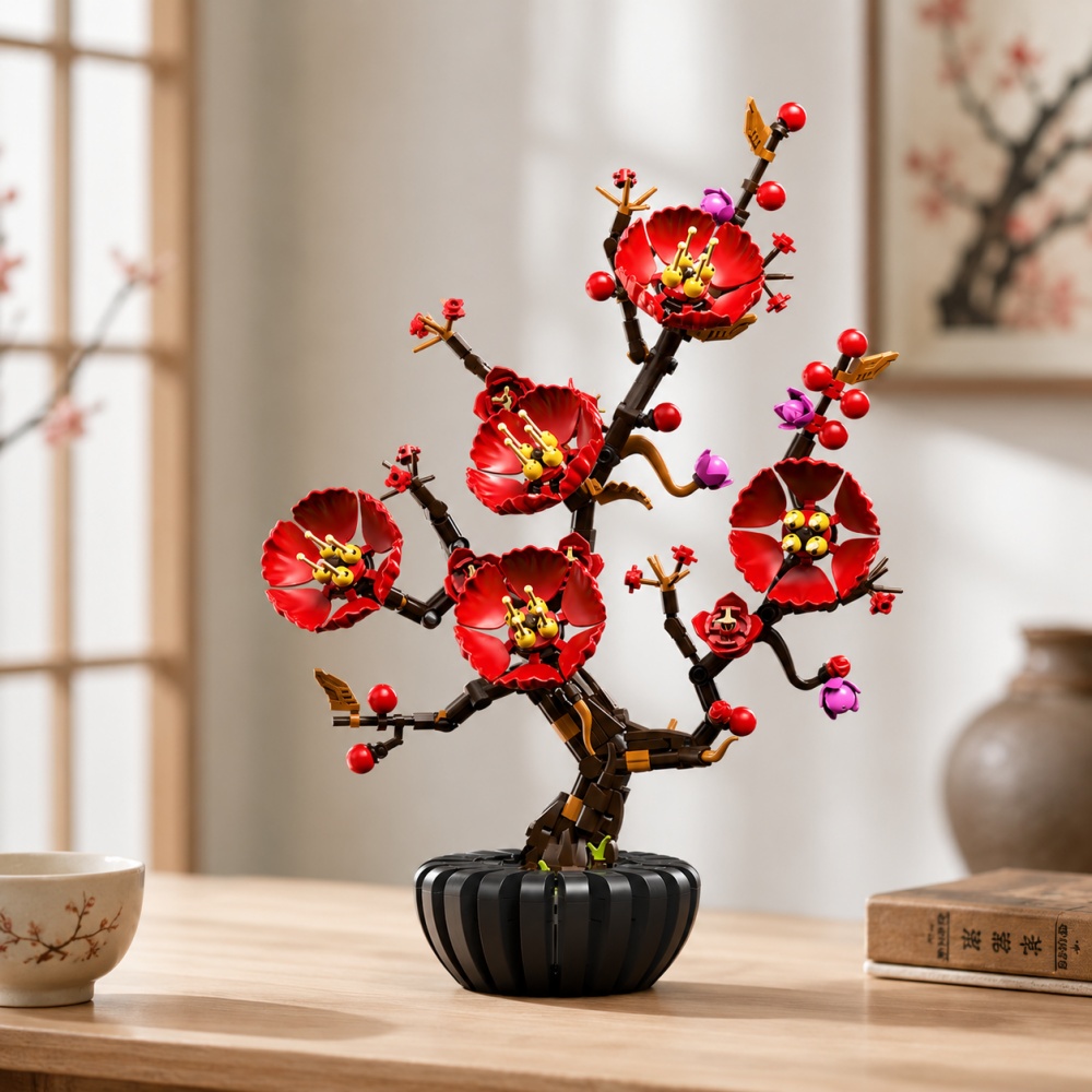 Plum Blossom Bonsai Building B - Bonsai Garden Lego review and price
