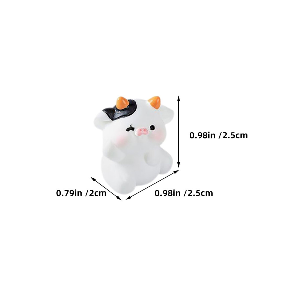10Pcs Mini Cow Resin Figurines - Bonsai Garden For Desk review and price